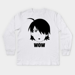 Bakemonogatari Araragi Koyomi Kids Long Sleeve T-Shirt